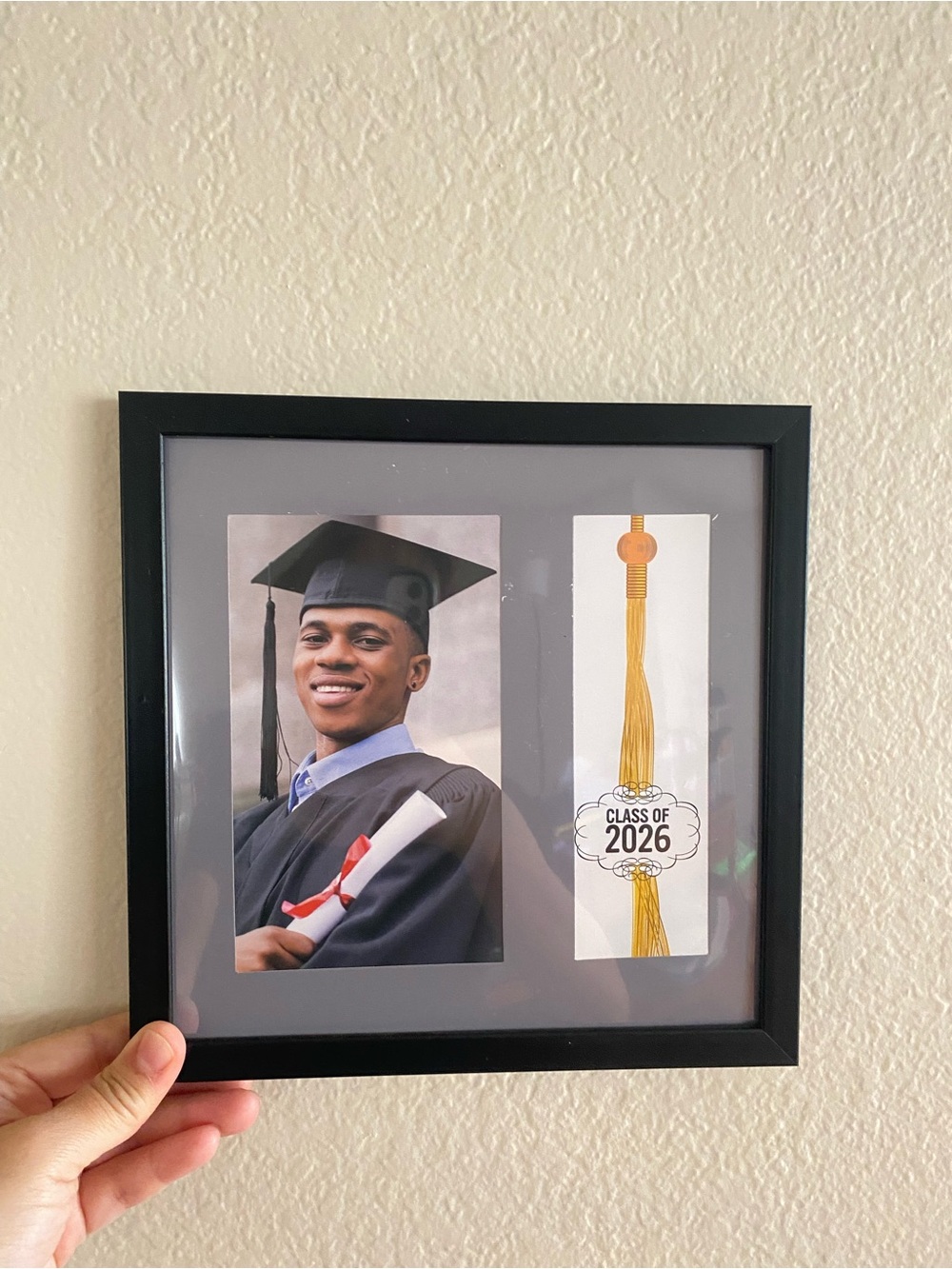 Graduation Photo Frame with Class of 2026 Tassel Art